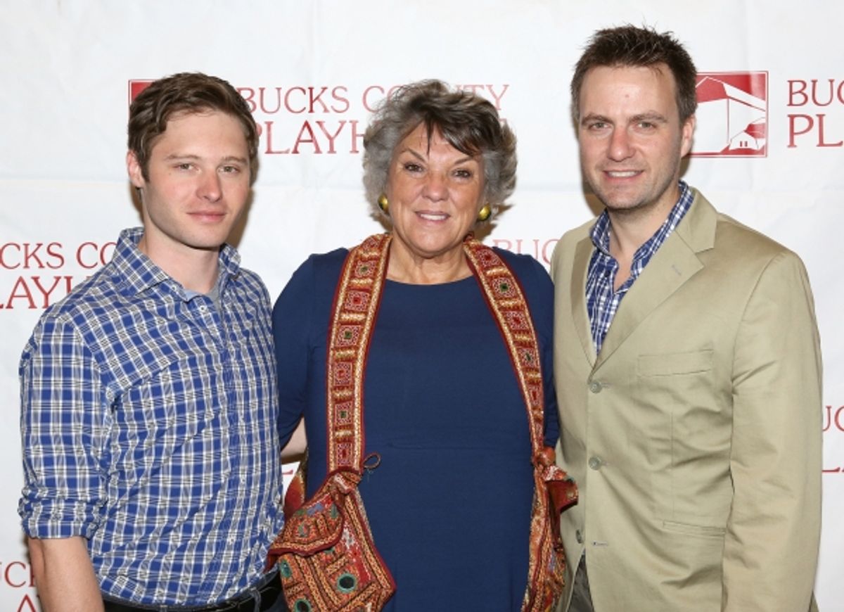 ''Mothers and Sons'' cast members: Bobby Steggert, Tyne Daly & Manoel Felciano at 