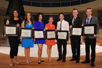 The winners of the 2013 Globe Honors: (from left) Alexandra Adams (Technical Theatre) Photo