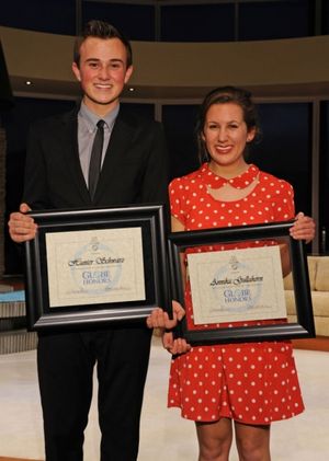 Hunter Schwartz and Annika Gullahorn, who won in the categories of Outstanding Achiev Photo