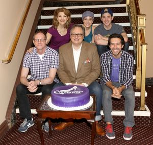 (front row) Mark Brokaw, Douglas Carter Beane, Josh Rhodes (back row) Victoria Clark, Laura Osnes and Santino Fontana @ BroadwayWorld (front row) Mark Brokaw, Douglas Carter Beane, Josh Rhodes (back row) Victoria Clark Photo