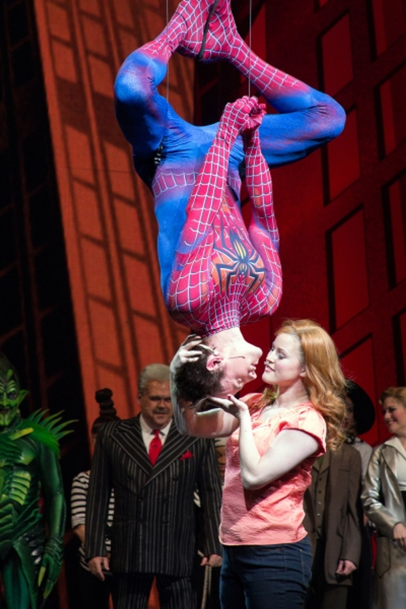 Photo Coverage: Bono & The Edge Join SPIDER-MAN Cast to Celebrate 1000 Performances on Broadway! Image