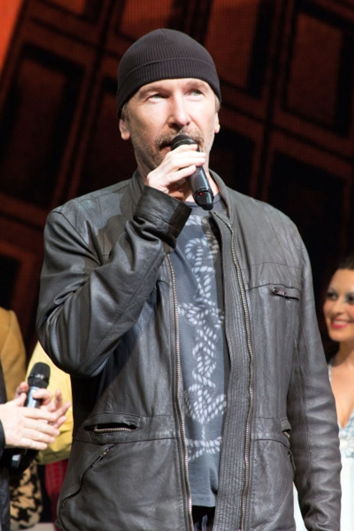 Photo Coverage: Bono & The Edge Join SPIDER-MAN Cast to Celebrate 1000 Performances on Broadway! Image