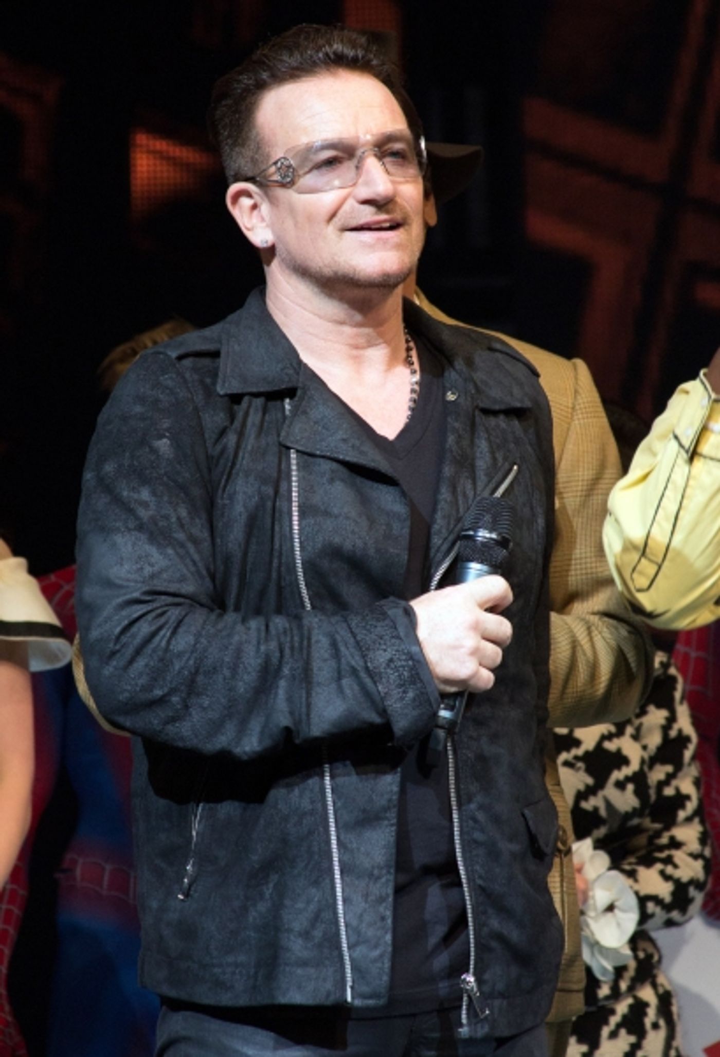 Photo Coverage: Bono & The Edge Join SPIDER-MAN Cast to Celebrate 1000 Performances on Broadway! Image
