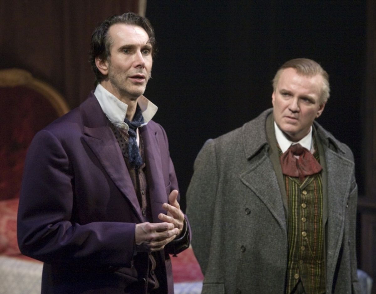 Todd Waite as Sherlock Holmes and James Black as Mycroft Holmes at 