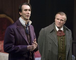 Todd Waite as Sherlock Holmes and James Black as Mycroft Holmes @ BroadwayWorld Todd Waite as Sherlock Holmes and James Black as Mycroft Holmes Photo
