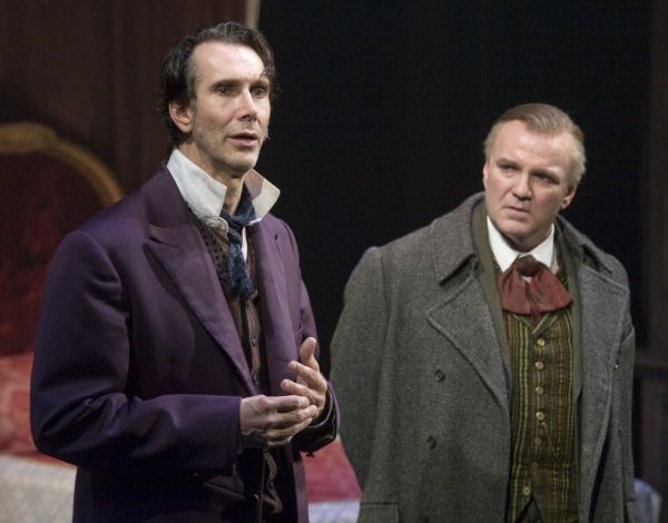 Todd Waite as Sherlock Holmes and James Black as Mycroft Holmes Photo