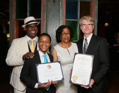 Cast members Trent Armand Kendall, Deandre Sevon, City Councilwoman Jan Perry and CTG Photo