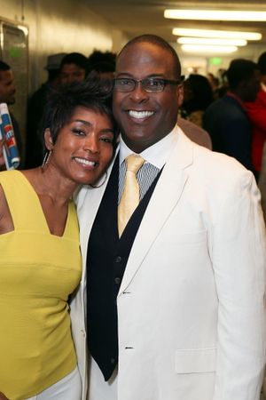 Actress Angela Bassett and cast member Trent Armand Kendall  Photo