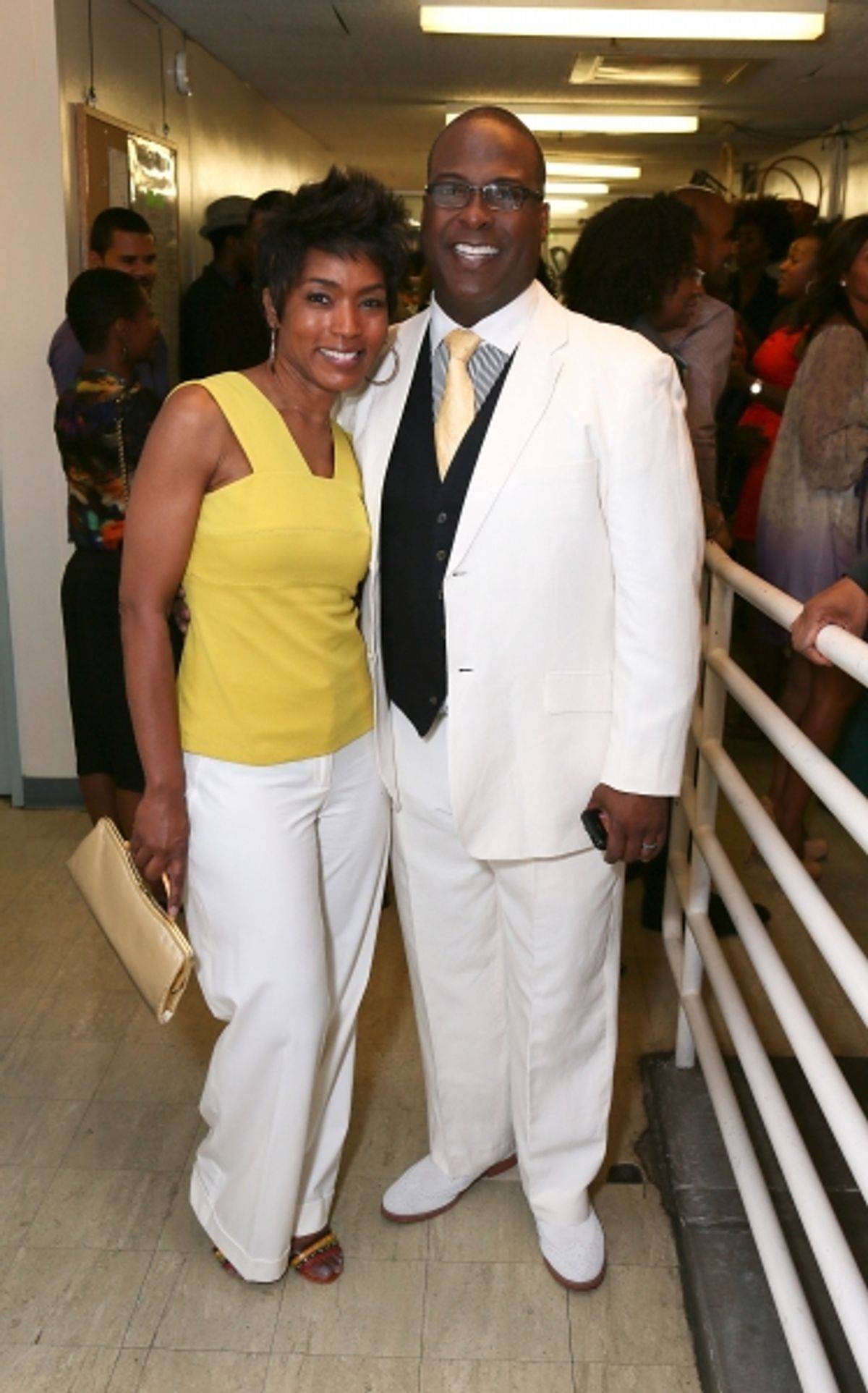 Actress Angela Bassett and cast member Trent Armand Kendall at 