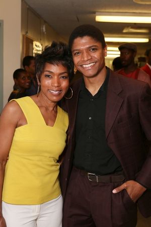Actress Angela Bassett and cast member Christopher James Culberson @ BroadwayWorld Actress Angela Bassett and cast member Christopher James Culberson Photo
