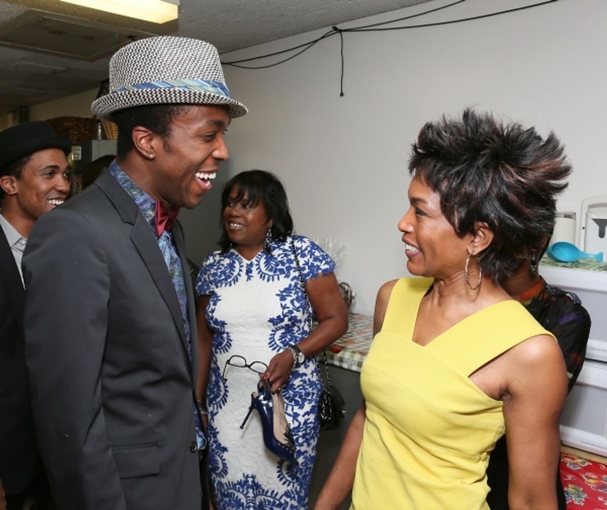 Cast member David Bazemore and actress Angela Bassett  at 