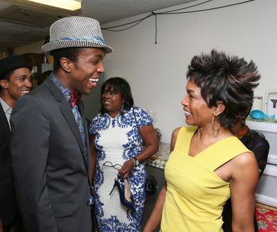 Cast member David Bazemore and actress Angela Bassett  Photo