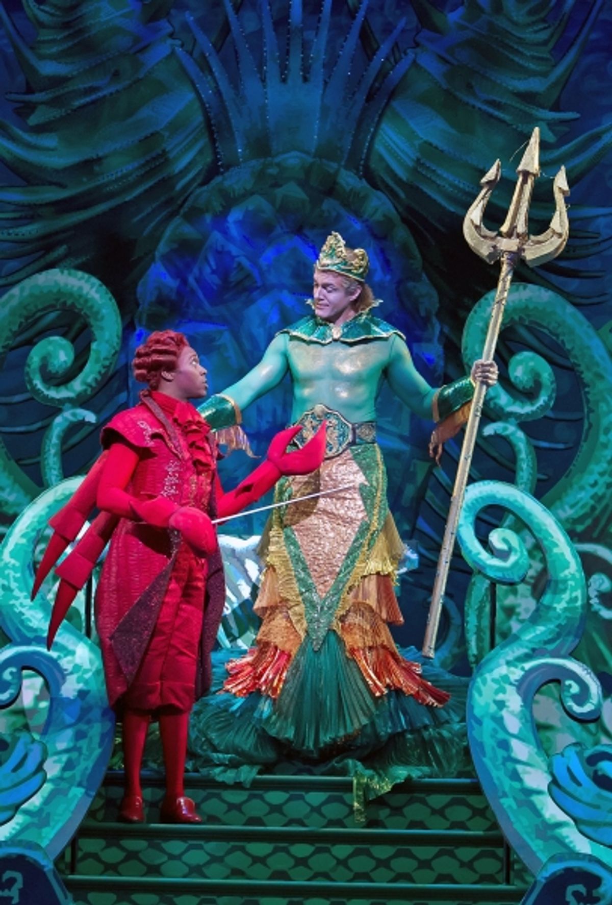 Alan Mingo, Jr. (Sebastian) and Edward Watts (King Triton)  at 