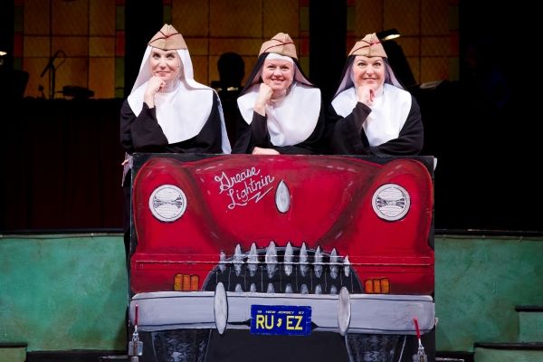 Stephanie Wahl (Sister Mary Leo), Jeanne Tinker (Sister Mary Paul), and Christine Mil Photo