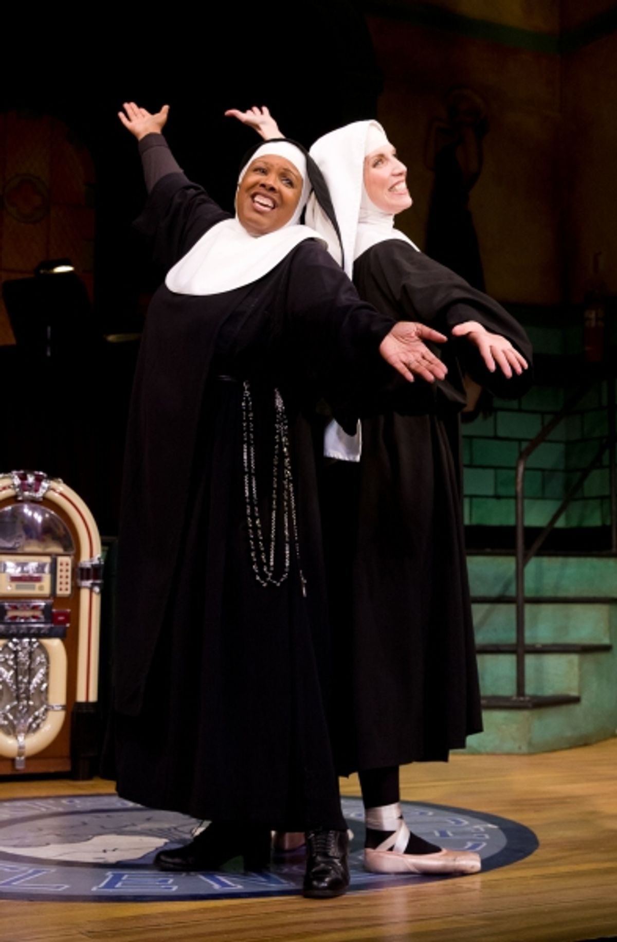 Bambi Jones (Sister Mary Hubert) and Stephanie Wahl (Sister Mary Leo) at 