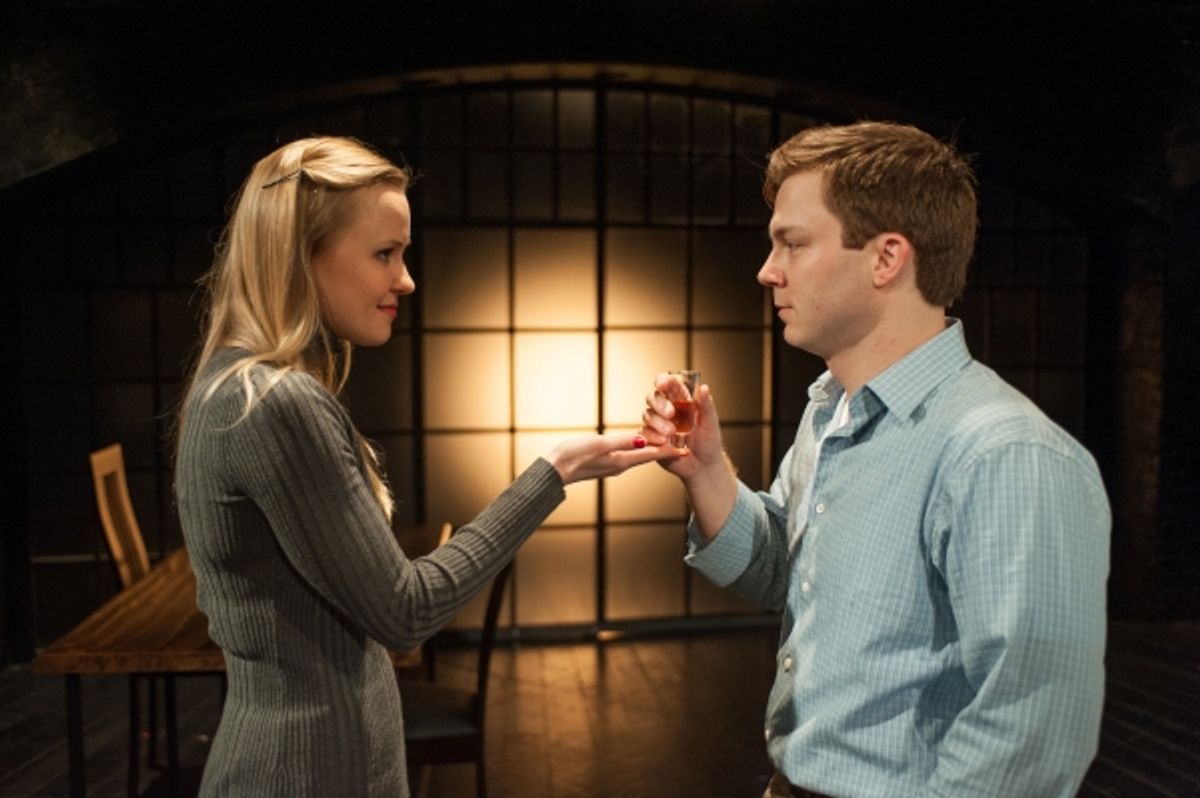 Sara (Kelly OÃ¢â‚¬â„¢Sullivan) and Lowell (Nicholas Harazin) in The Internationalist at 