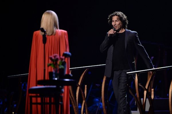 Barbra Streisand performs on stage with her son Jason Gould
 Photo