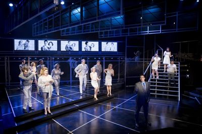 New York bachelor Bobby (Matthew Scott; foreground) makes his way through a city of m Photo