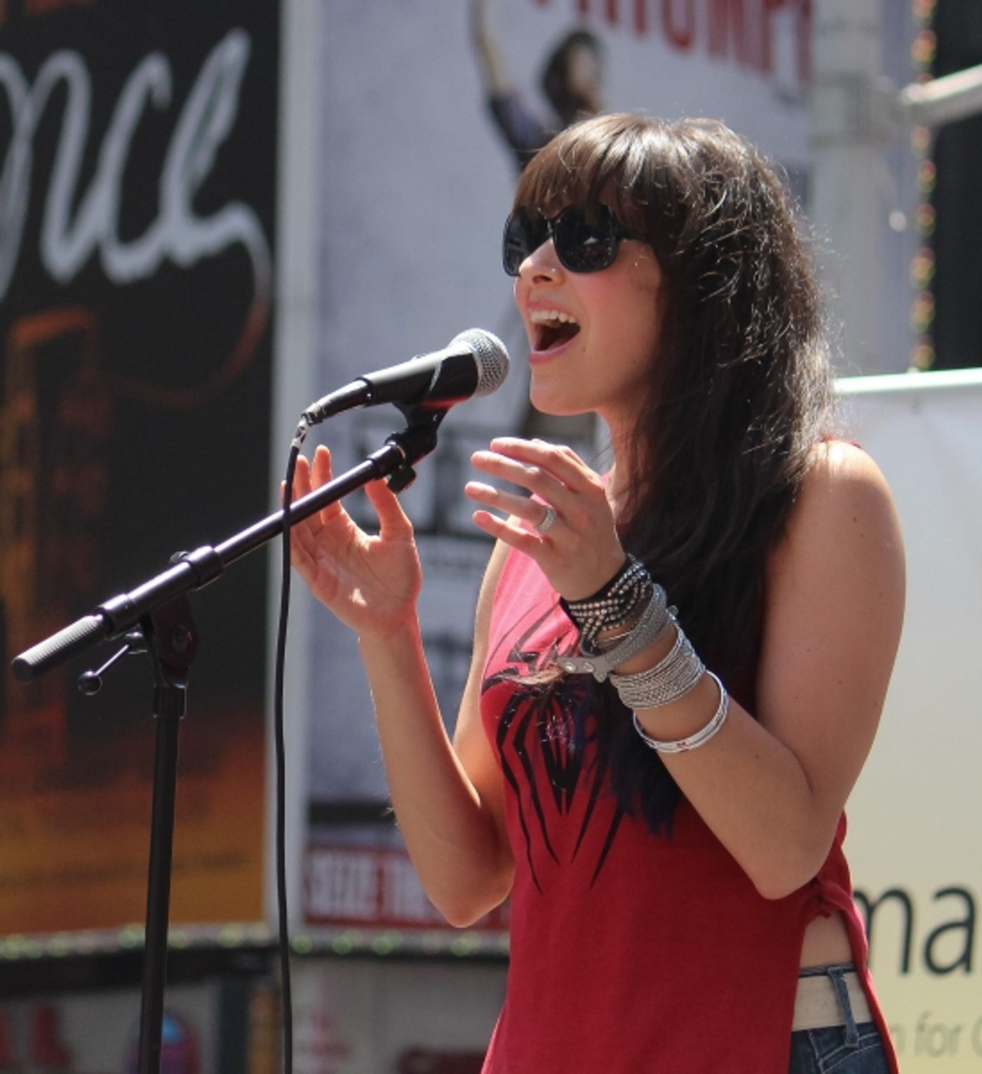 Photo Coverage: Krysta Rodriguez, Zachary Levi & More at BROADWAY ROCKS TIMES SQUARE!  Image