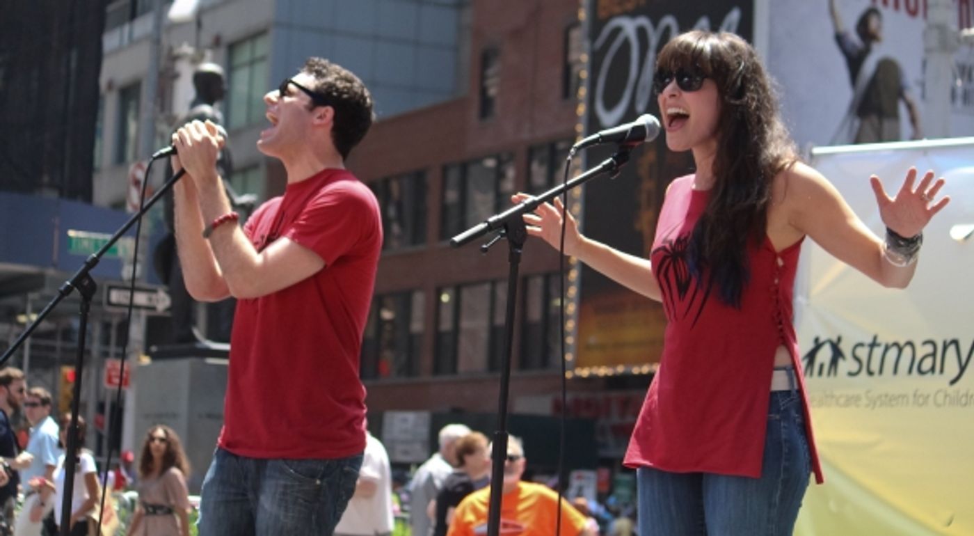 Photo Coverage: Krysta Rodriguez, Zachary Levi & More at BROADWAY ROCKS TIMES SQUARE! Image