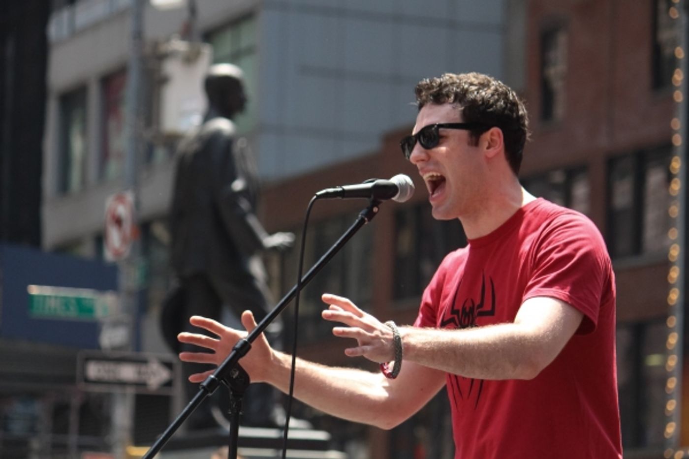 Photo Coverage: Krysta Rodriguez, Zachary Levi & More at BROADWAY ROCKS TIMES SQUARE!  Image