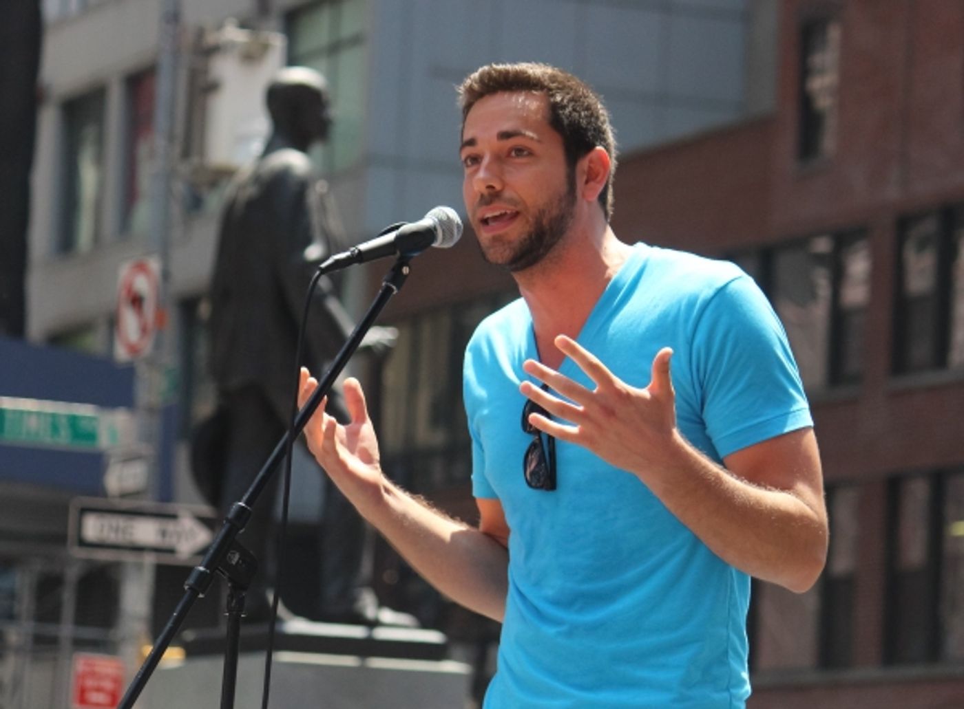 Photo Coverage: Krysta Rodriguez, Zachary Levi & More at BROADWAY ROCKS TIMES SQUARE!  Image