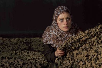 Kim Stephenson as Woman in ''Seven Palestinian Children'' by Deborah S. Margolin Photo