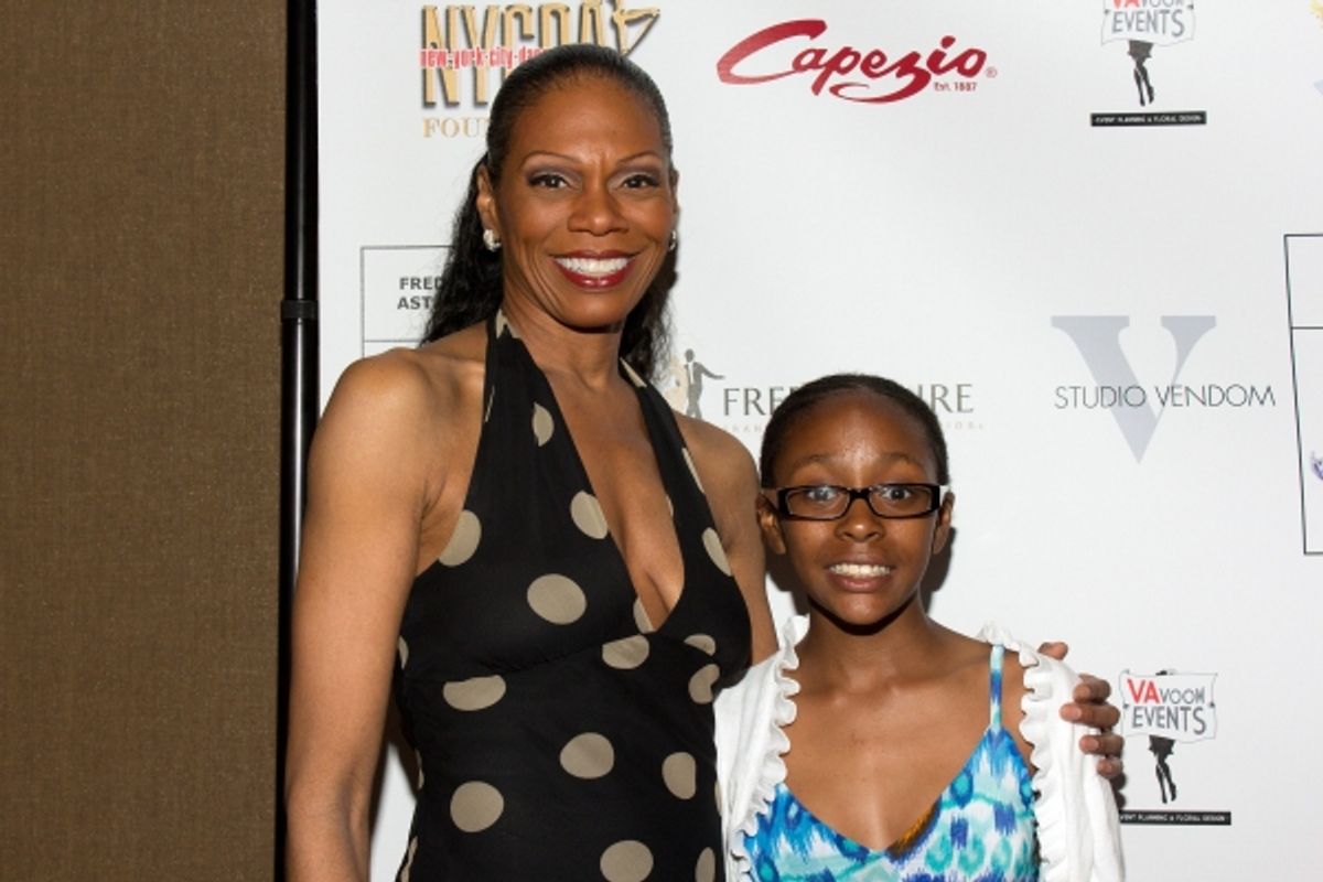 Stephanie Pope and her daughter at 