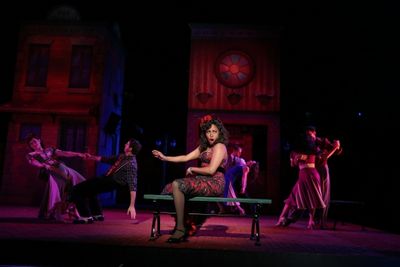The cast of The Public Theater''s Shakespeare in the Park production of The Comedy of Photo
