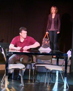 Dan (played by John DeMerell) hears startling news from his wife Diana (played by Diane Hill) @ BroadwayWorld Dan (played by John DeMerell) hears startling news from his wife Diana (played by Dia Photo