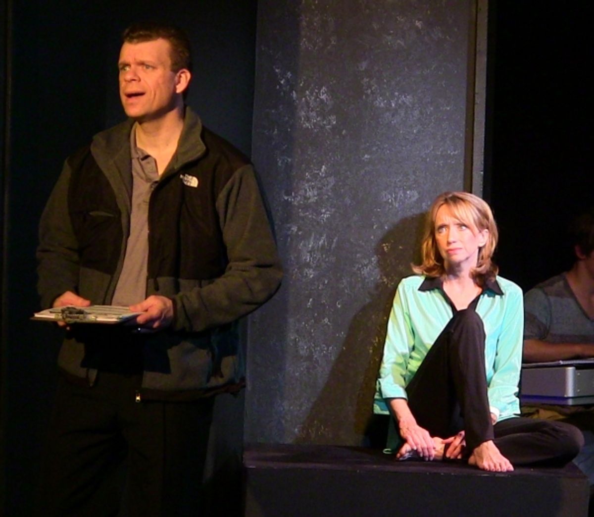 Dan (John DeMerell) and Diana (Diane Hill) worry that they may not be making the right medical decision. at 