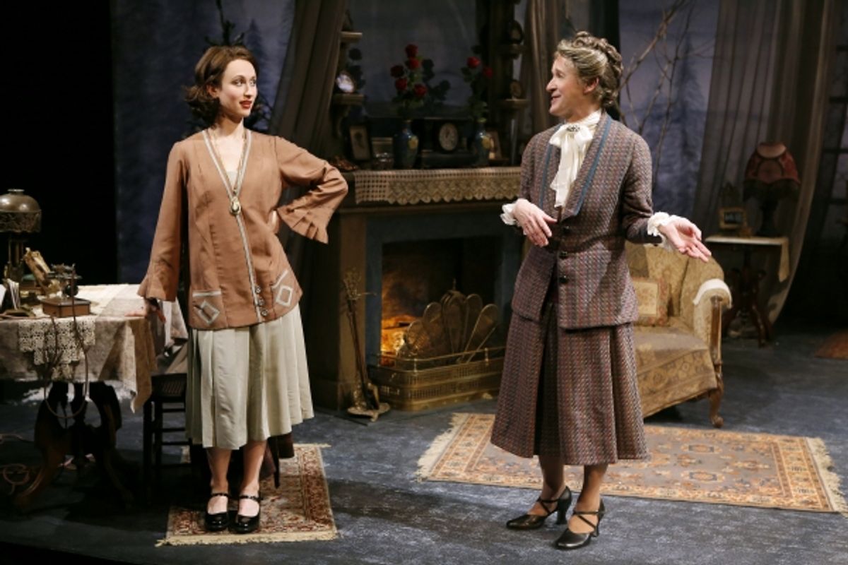 VICTORIA MACK as Christina and DALE CARMAN as Mrs. Phelps at 