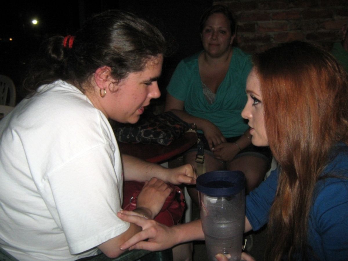 Daisy Mallory greets a fan (one of the so-called ''Daisy''s Crazies''), who traveled from Rhode Island to meet her. at 