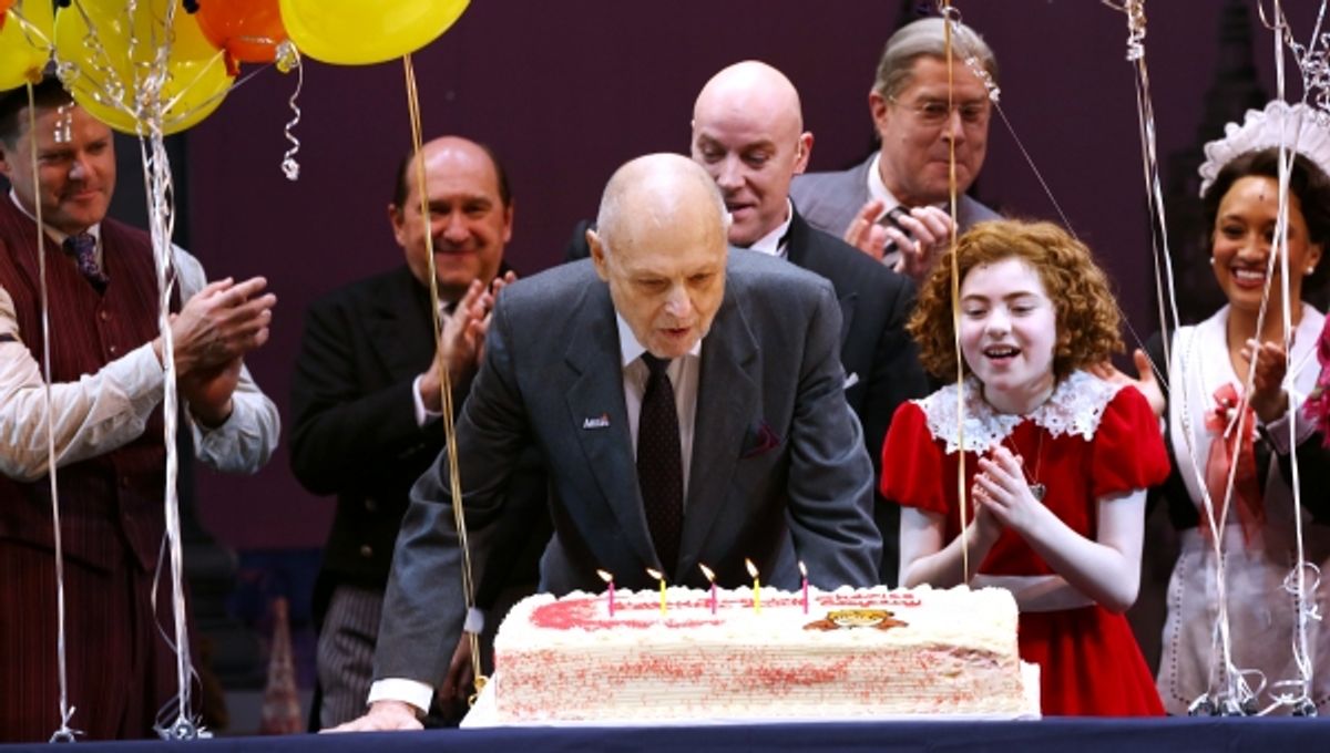 Clarke Thorell, Anthony Warlow, Charles Strouse, Merwin Foard, Lilla Crawford & the cast  at 