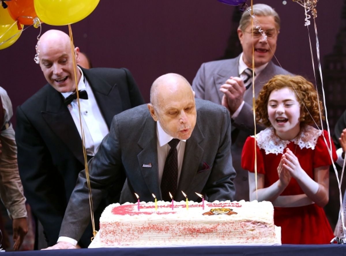 Anthony Warlow, Charles Strouse, Merwin Foard, Lilla Crawford & the cast  at 
