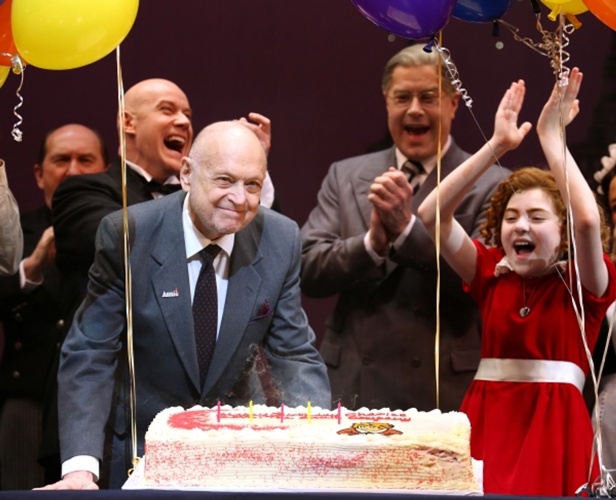 Anthony Warlow, Charles Strouse, Merwin Foard, Lilla Crawford & the cast  at 