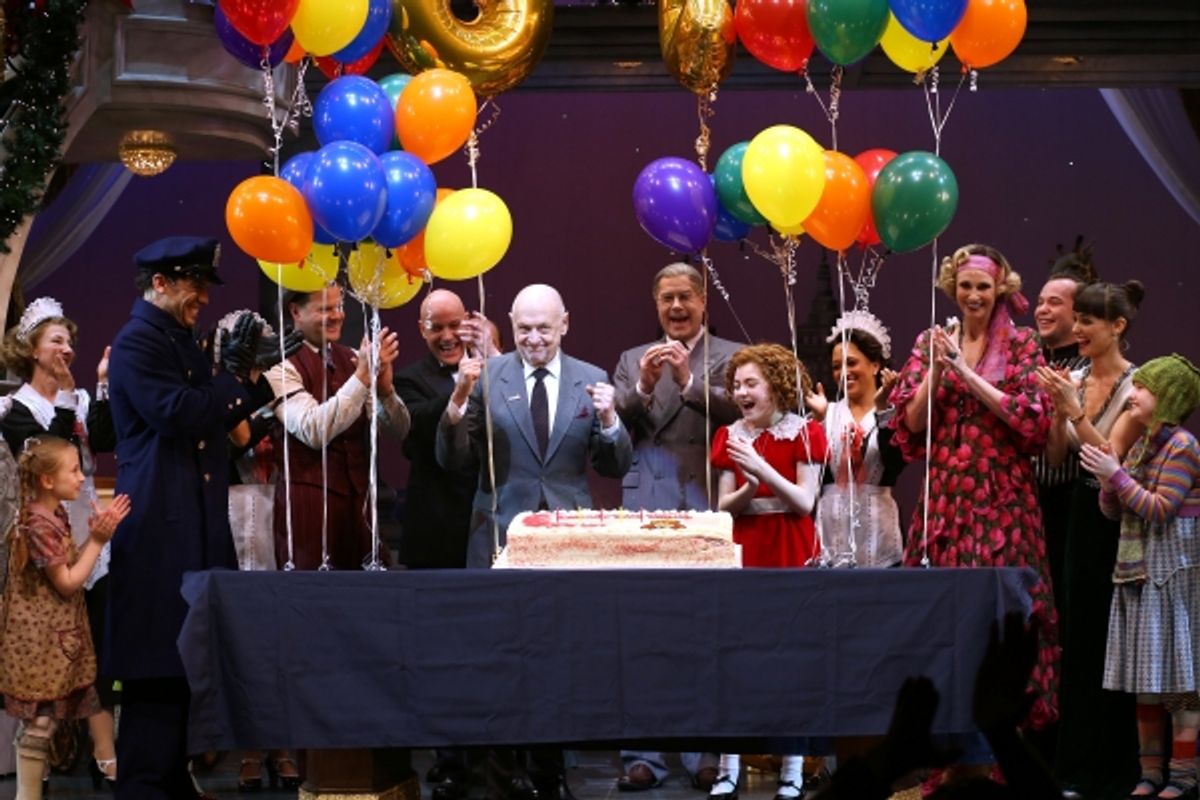 Clarke Thorell, Anthony Warlow, Charles Strouse, Merwin Foard, Lilla Crawford, Jane Lynch, Brynn O''Malley & the cast  at 