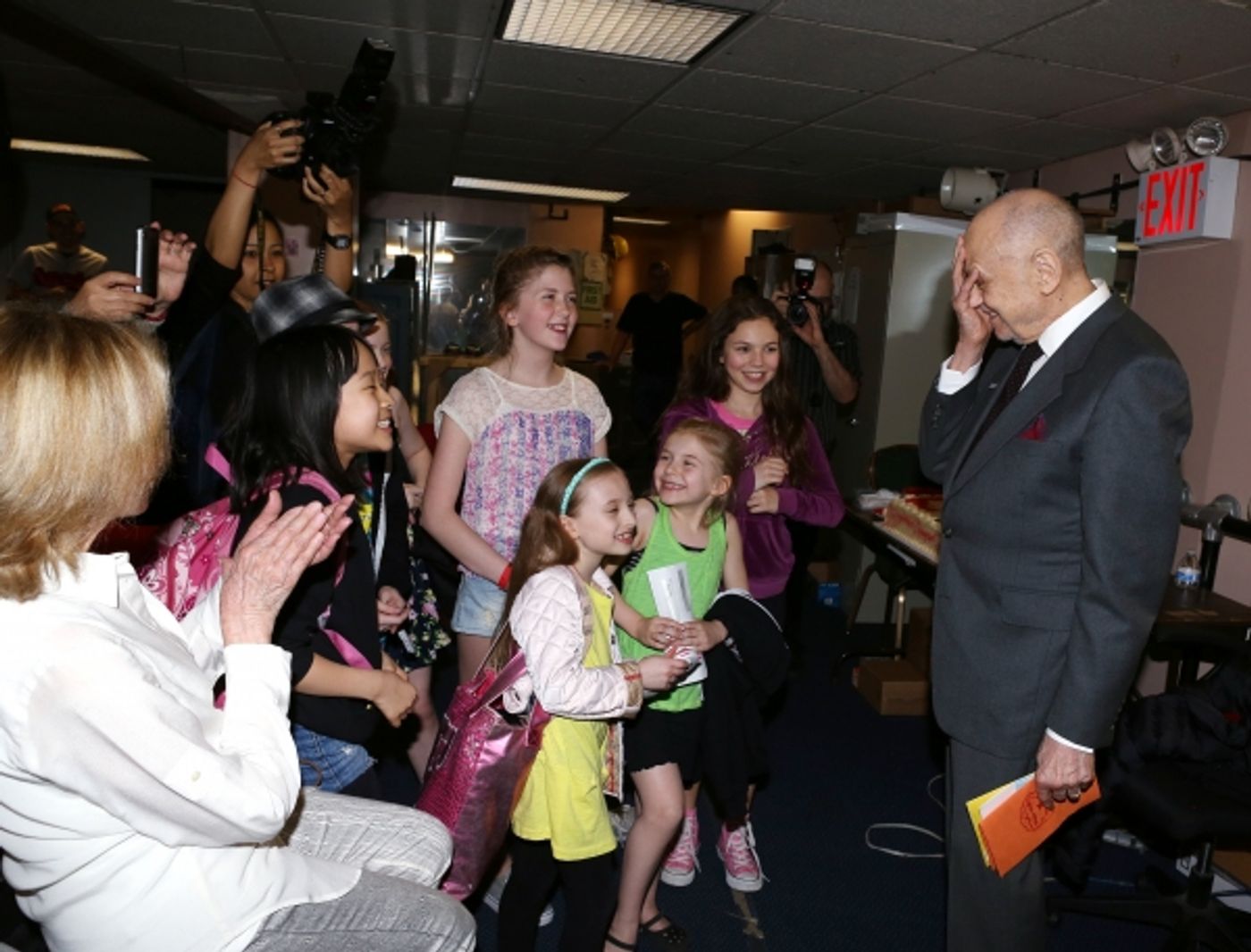 Photo Coverage: ANNIE Cast Celebrates Charles Strouse's 85th Birthday!  Image