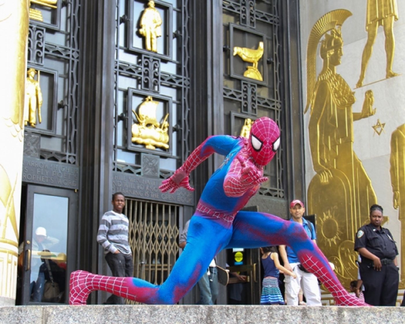 Photo Flash: Cast of SPIDER-MAN Performs at Brooklyn Public Library Image