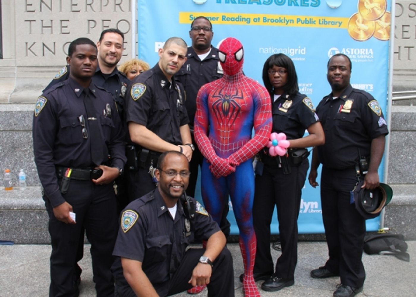 Photo Flash: Cast of SPIDER-MAN Performs at Brooklyn Public Library Image