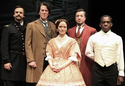 The Cast:  Don Burroughs, Steven Hauch, Leah Curney, Stacey Todd Holt and Tyrone Davi Photo