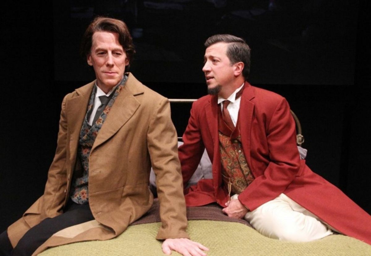 Steven Hauck as Abraham Lincoln and Stacey Todd Holt as Joshua Speed as General Grant at 