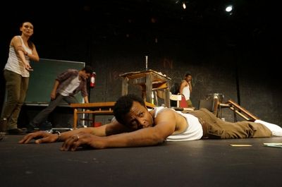 Rebecca Mozo, Daniel Bess, Phil LaMarr and Joe Holt Photo