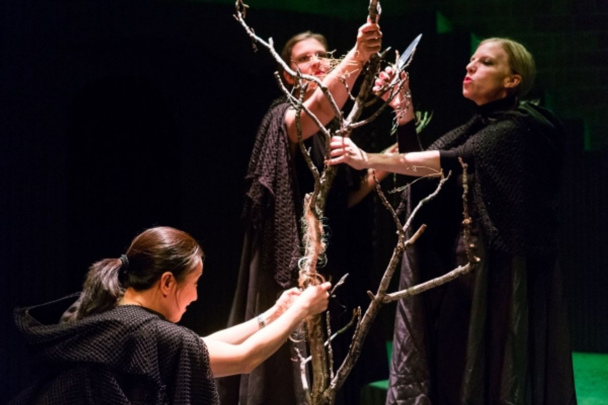 L to R: Regina Ohashi, Amy Garner Buchanan, and Susan Draper as the Weird Sisters. at 
