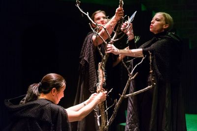 L to R: Regina Ohashi, Amy Garner Buchanan, and Susan Draper as the Weird Sisters. Photo