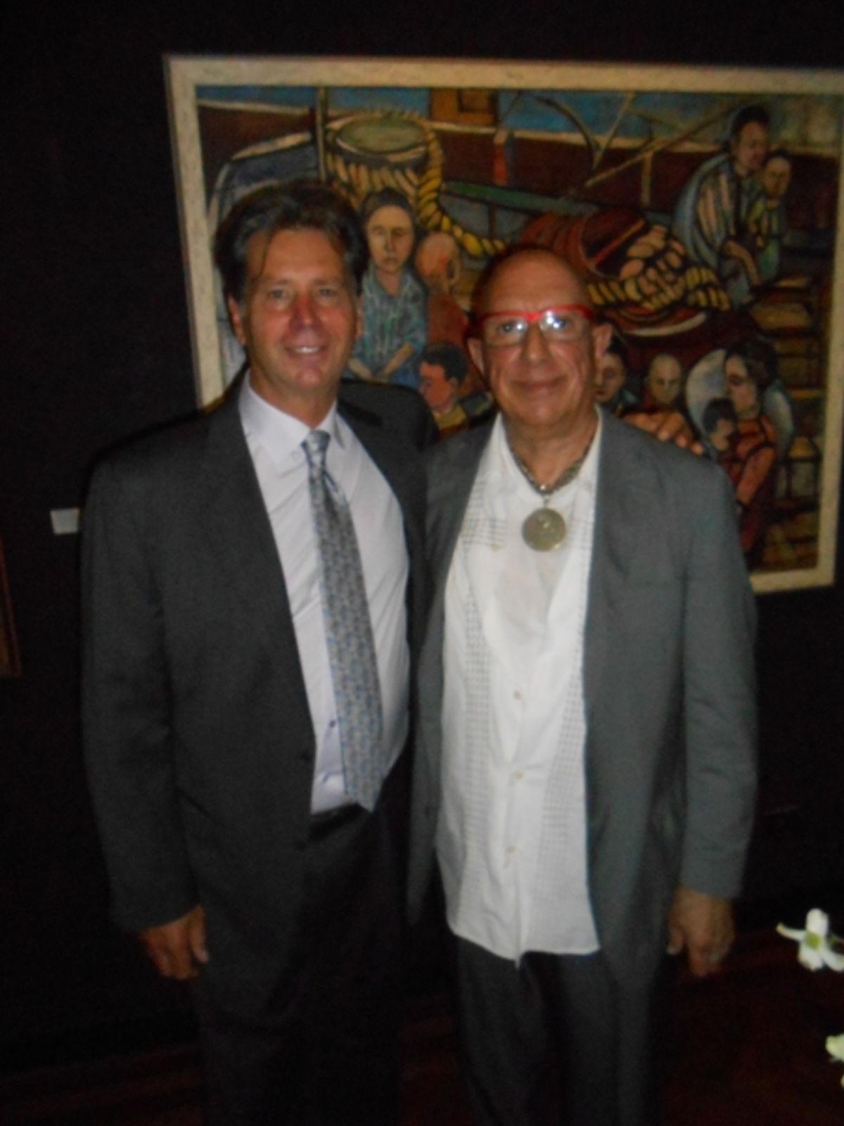 Arthur T. Kalaher and Leonard Barton at Nahum Tschacbasov Retrospective Opens at National Arts Club