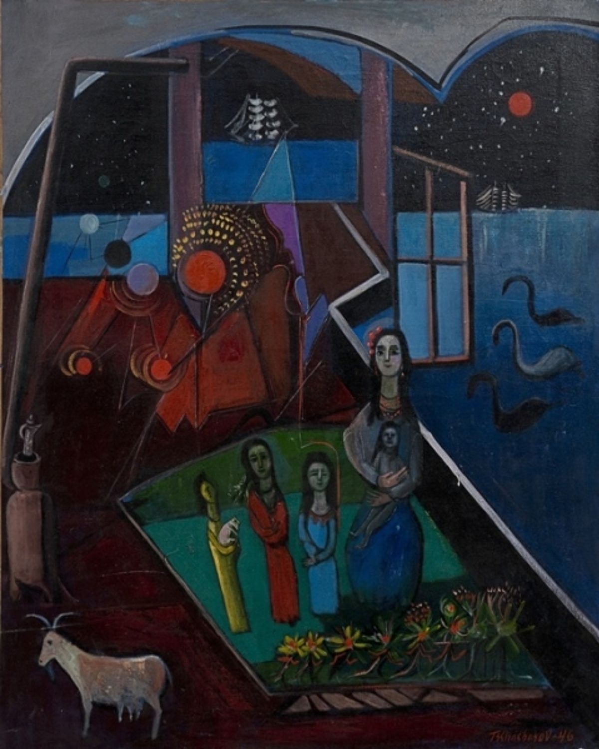Evening, Nahum Tschacbasov, 1946 at Nahum Tschacbasov Retrospective Opens at National Arts Club