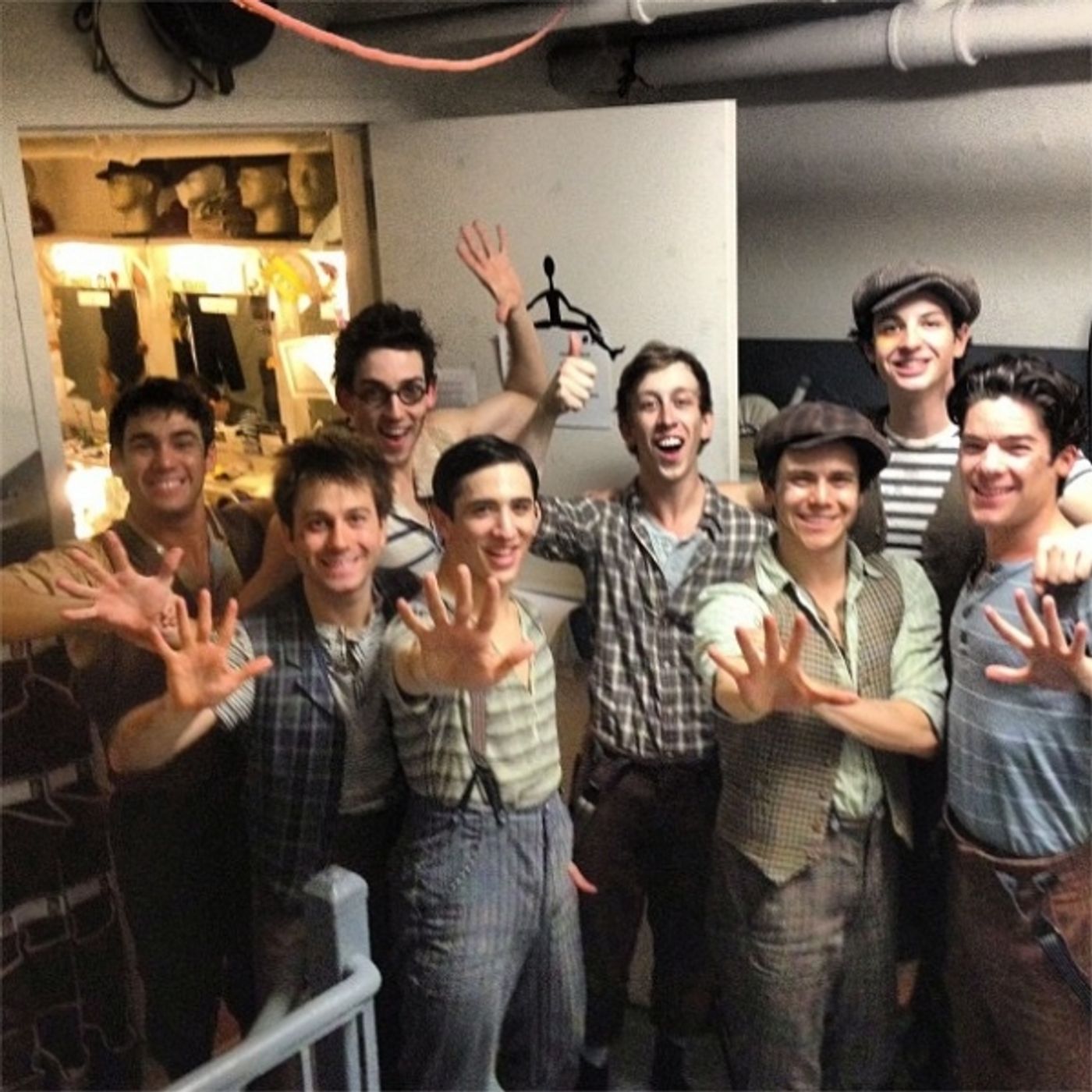 Photo Flash: Saturday Intermission Pics, June 8, Part 2 - NEWSIES Celebrates 500 Performances, and the Tony Prepping Continues! Image
