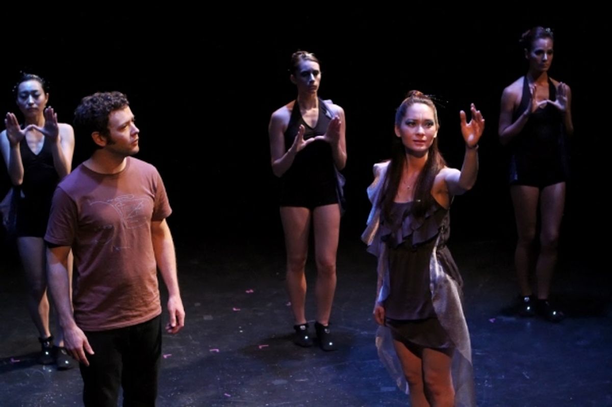 (background l-r): Yukari Osaka, Samantha Gullace, Rina Barrantes; (foreground l-r) Marek Sapieyevski and Asol Karim at 