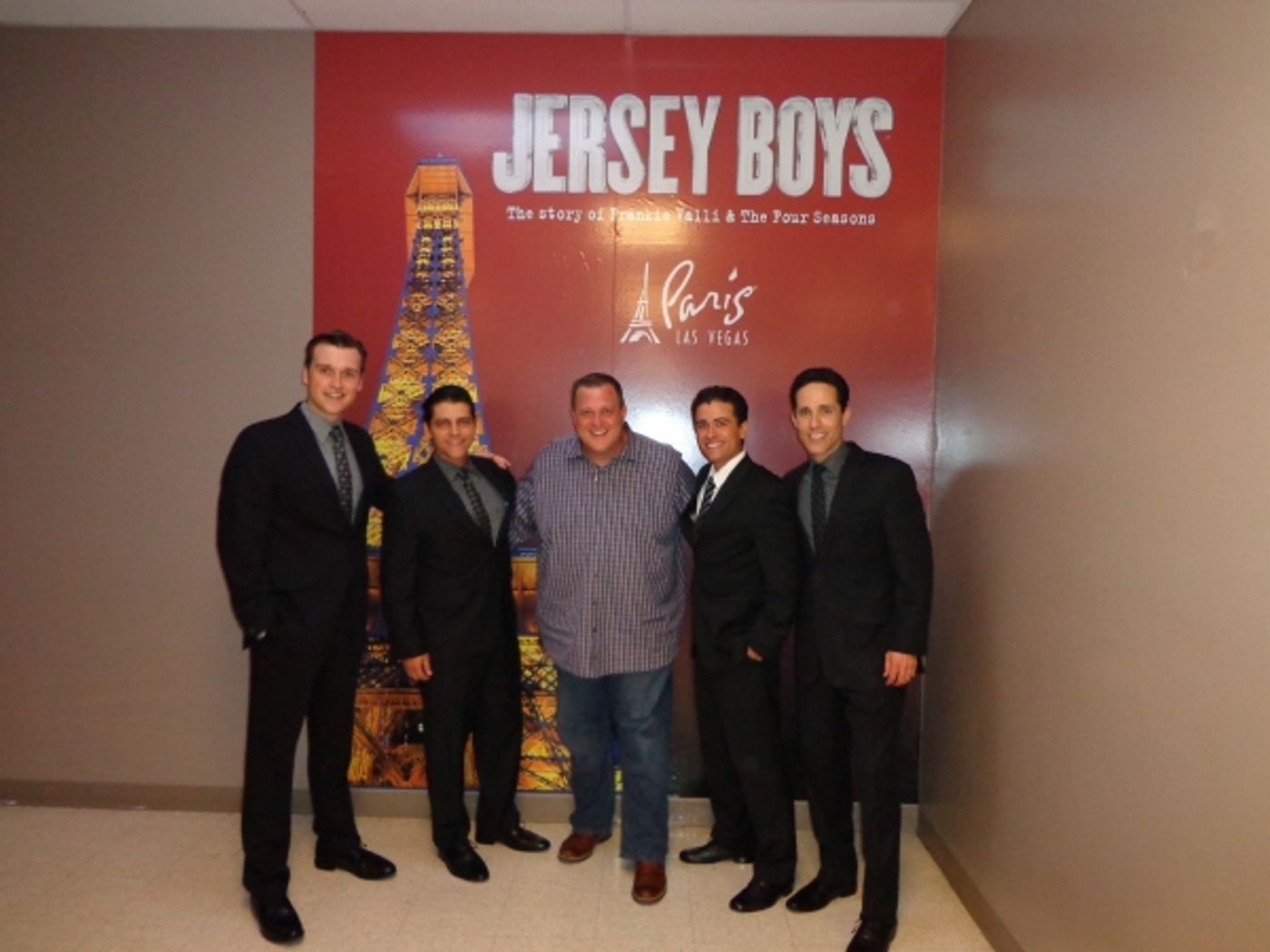 Photo Flash: MIKE AND MOLLY's Billy Gardell Visits JERSEY BOYS at Paris Las Vegas Image